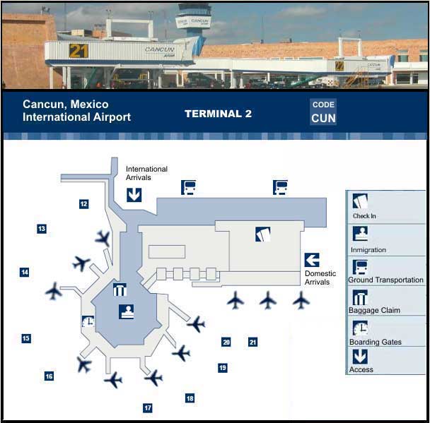 cancun airport map